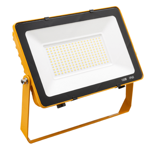 Red Arrow COMET Site Slim Floodlights IP65, 110v Site Lighting Front View Close Up