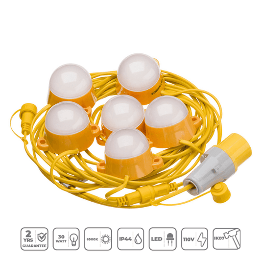 RED ARROW LED Festoon Kits 110V 12m Connectable Festoons -  FKF1230YPW - Spec