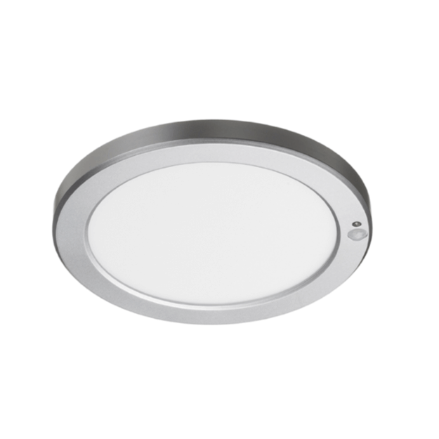Red Arrow LED Circular Discus Ultra-Slim Wattage Selectable Fitting Chrome Bezel PIR