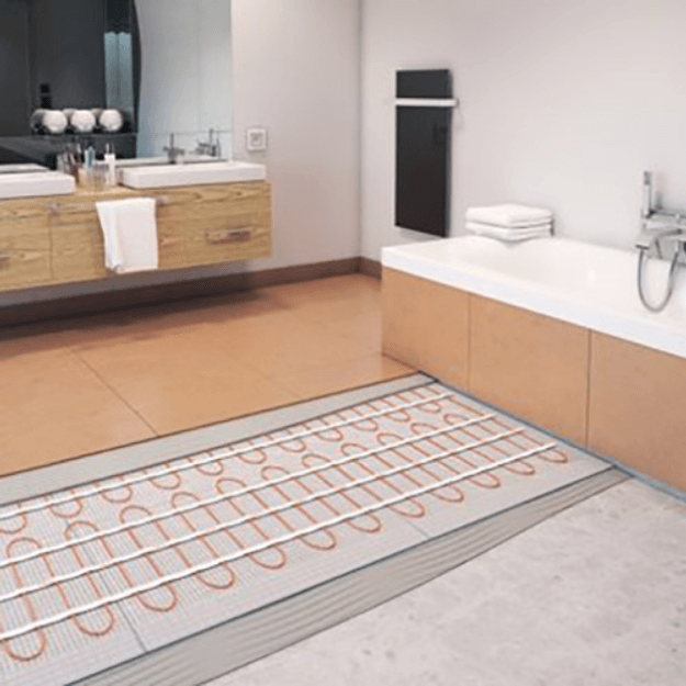 FLEXEL Premium ECOFLOOR Underfloor Heating Cable Mat - Bathroom Installation