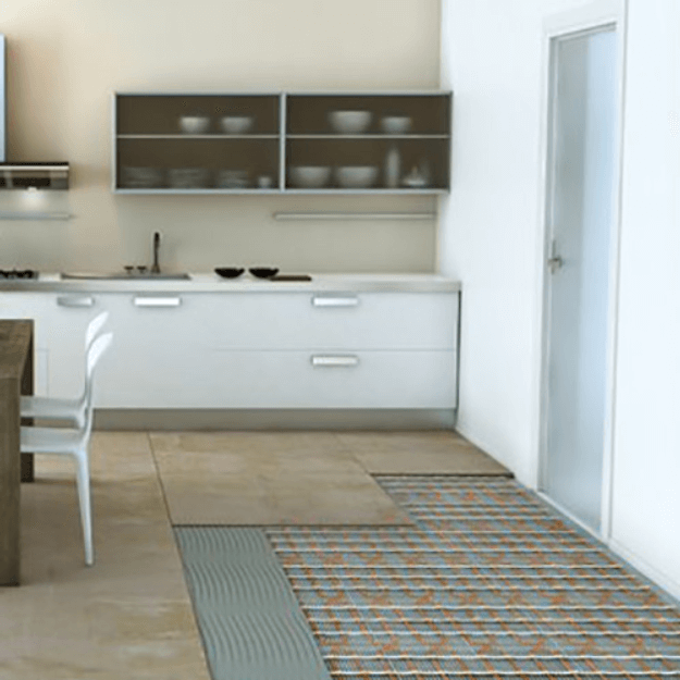 FLEXEL Premium ECOFLOOR Underfloor Heating Cable Mat - Kitchen Installation