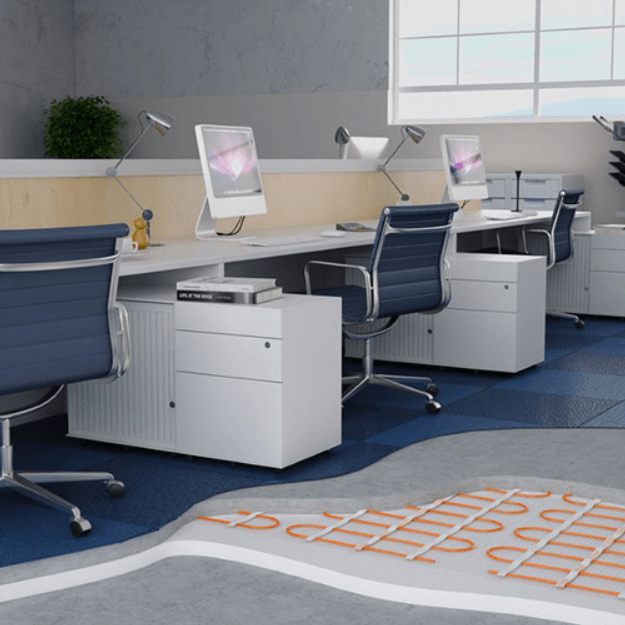 FLEXEL Premium ECOFLOOR Underfloor Heating Cable Mat - Office Installation