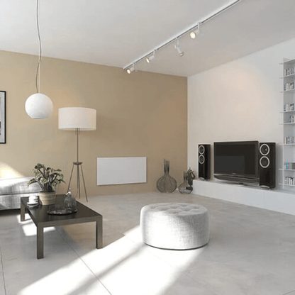 FLEXEL ECOSUN GS Frameless Glass Far Infrared Heating Panel - Lounge Install