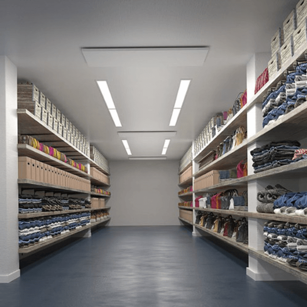 FLEXEL ECOSUN UB - Far Infrared Heating Panel - Radiant Ceiling Cassette - Installed in Store Room
