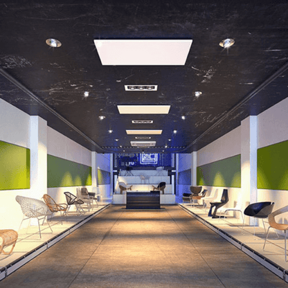 FLEXEL ECOSUN UB - Far Infrared Heating Panel - Radiant Ceiling Cassette - Installed in Shop
