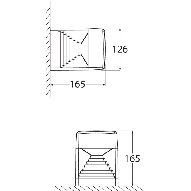 Ester 10W GX53 CCT Cube Wall Light Product Dimension