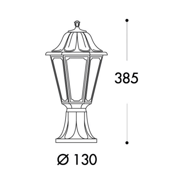 Fumagalli ANNA MIKROLOT Pedestal Lantern Product Dimension