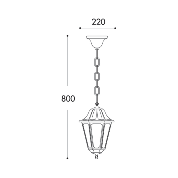 Fumagalli ANNA SICHEM Chain Lantern Product Dimension