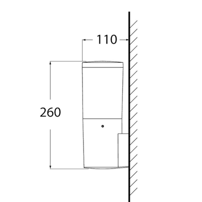 Fumagalli Amelia Wall Settable CCT LED Light Product Dimension