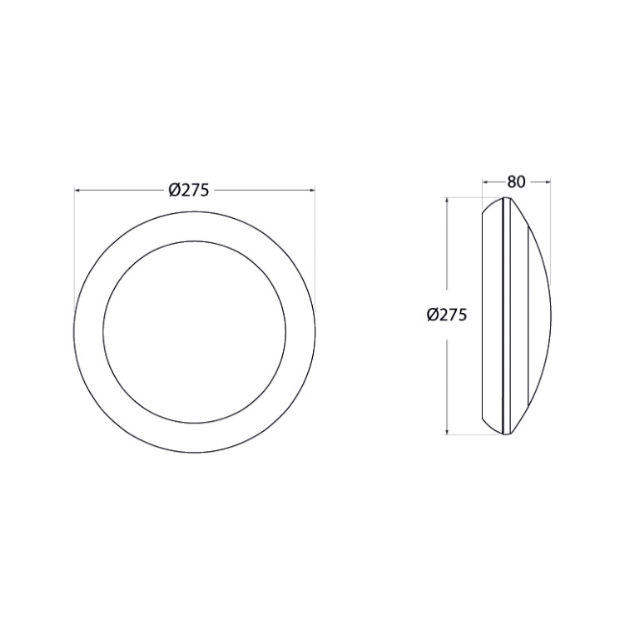 Fumagalli BERTA Settable CCT LED Bulkhead Product Dimension