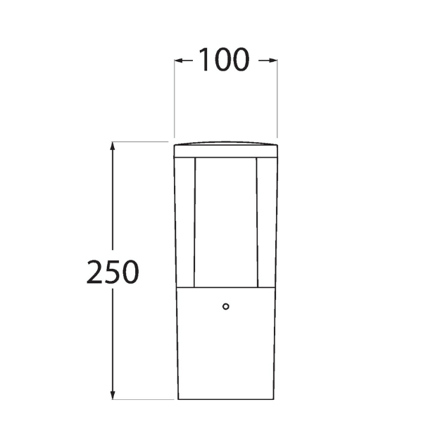 Fumagalli Carlo 250 Settable CCT LED Bollard Light Product Dimension