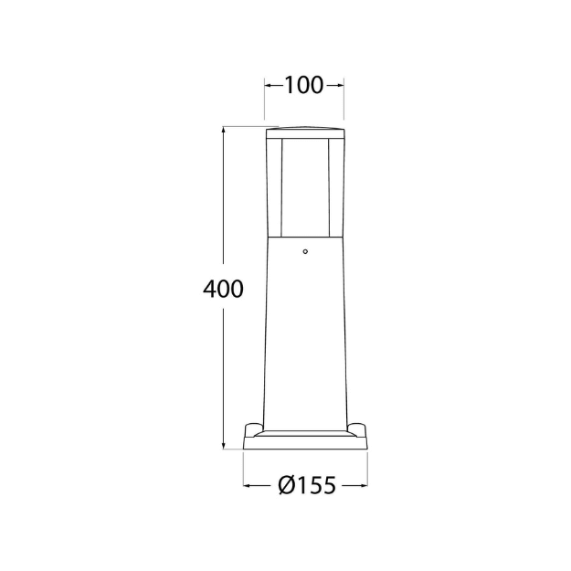 Fumagalli Carlo 400 Settable CCT LED Bollard Light Product Dimension