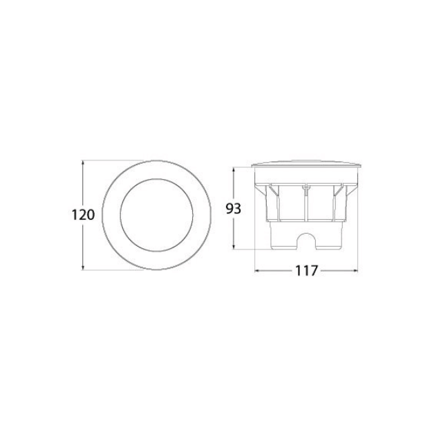 Fumagalli Ceci 120 Settable CCT LED Ground Light Product Dimension