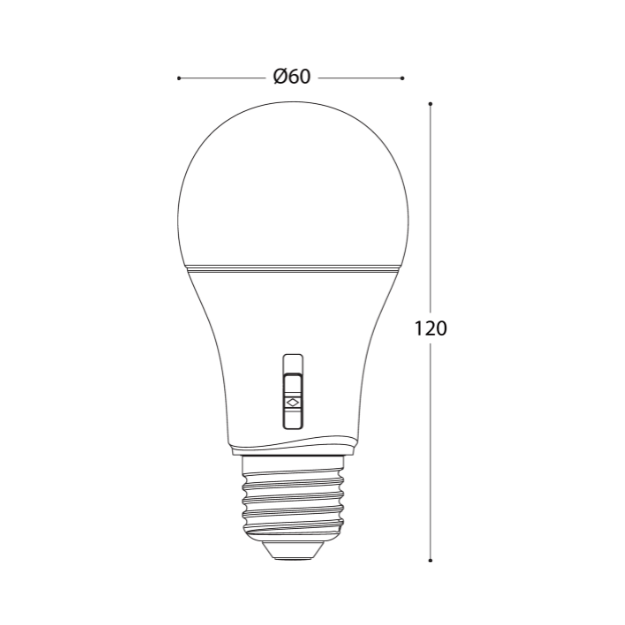 Fumagalli E27 11W LED Lamp Product Dimension