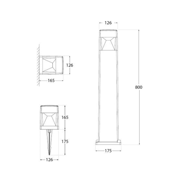 Fumagalli ELISA Settable CCT LED Wall Light Product Dimension