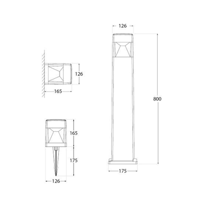Fumagalli ELISA Settable CCT LED Wall Light Product Dimension
