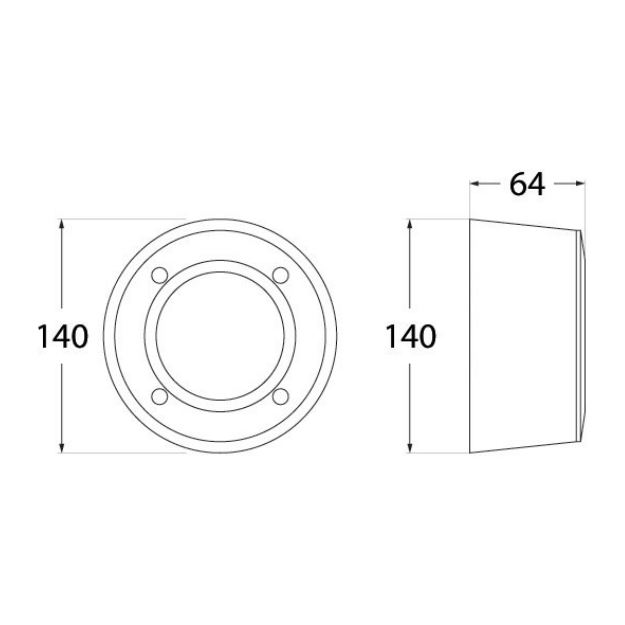 Fumagalli EXTRALETI 100 Round Settable CCT LED Brick Light Product Dimension