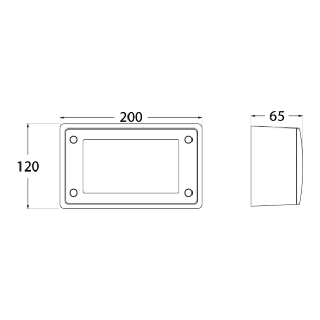 Fumagalli EXTRALETI 200 Settable CCT LED Brick Light Product Dimension