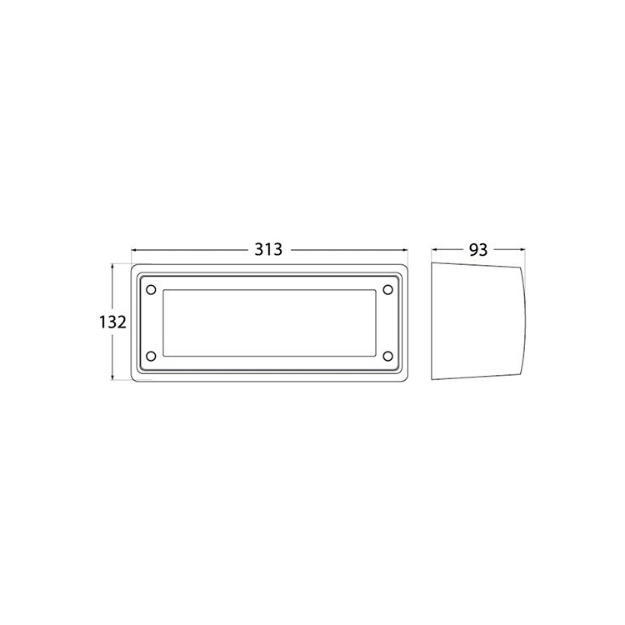 Fumagalli EXTRALETI 300 Settable CCT LED Brick Light Product Dimension
