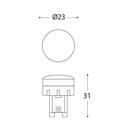 Fumagalli G9 LED Lamp - 1.7W, 150lm, 3000K/4000K - CMD Online