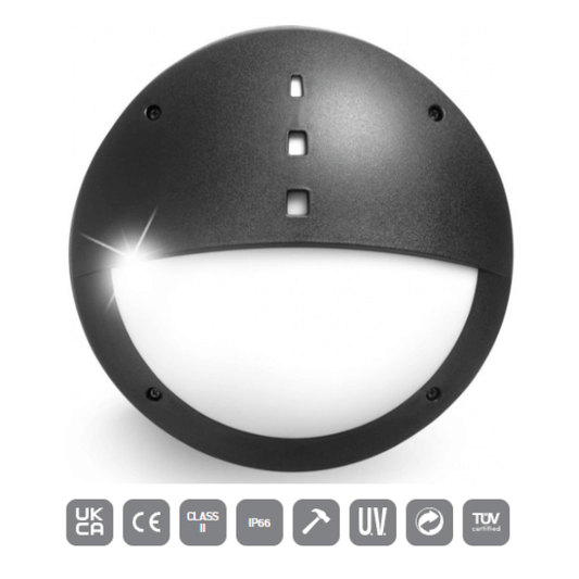 Fumagalli GELMI-EL Settable CCT LED Bulkhead - 110-240V, IP66, 9W/11W/17W - CMD Online