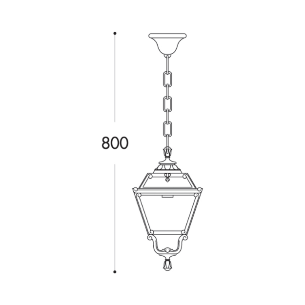 Fumagalli GOLIA SICHEM Chain Lantern Product Dimension