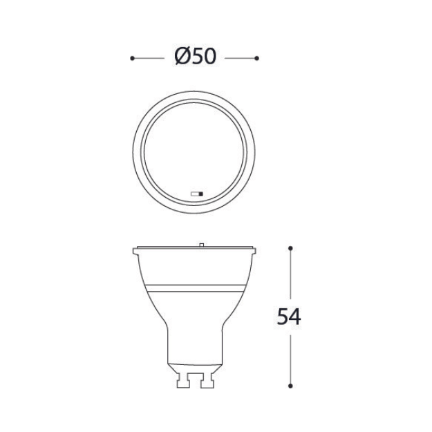 Fumagalli GU10 3.5W LED Lamp Product Dimension