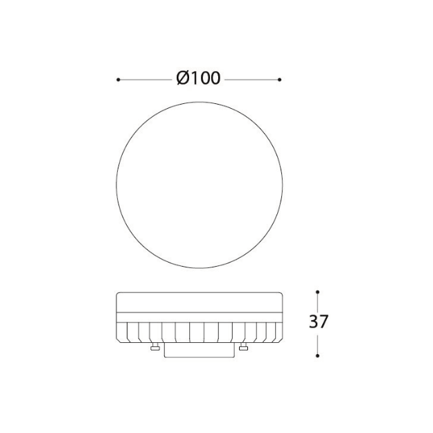 Fumagalli GX53 10W LED Lamp Product Dimension