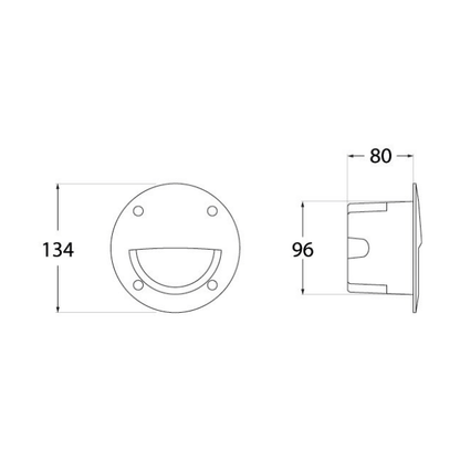 Fumagalli LETI 100 Round-EL Settable CCT LED Brick Light Product Dimension