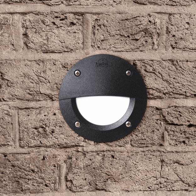 Fumagalli LETI 100 Round-EL Settable CCT LED Brick Light Product Installed