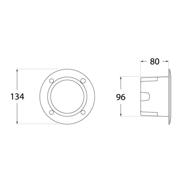 Fumagalli LETI 100 Round Settable CCT LED Brick Light Product Dimension