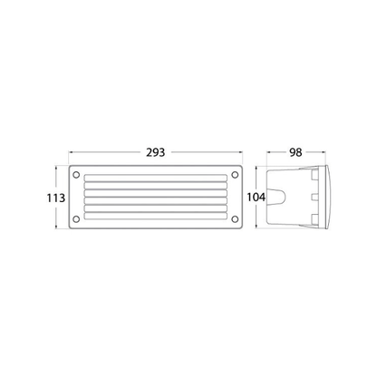 Fumagalli LETI 300-GL Settable CCT LED Brick Light Product Dimension