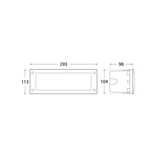 Fumagalli LETI 300 Settable CCT LED Brick Light Product Dimension