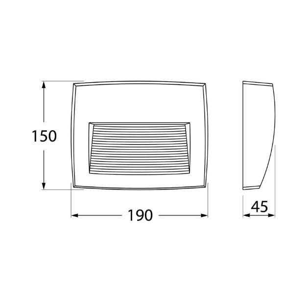 Fumagalli LORENZA 190 Settable CCT LED Brick Light Product Dimension