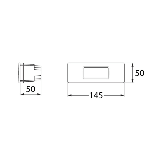 Fumagalli NINA 150 LED Recessed Brick Light Product Dimension