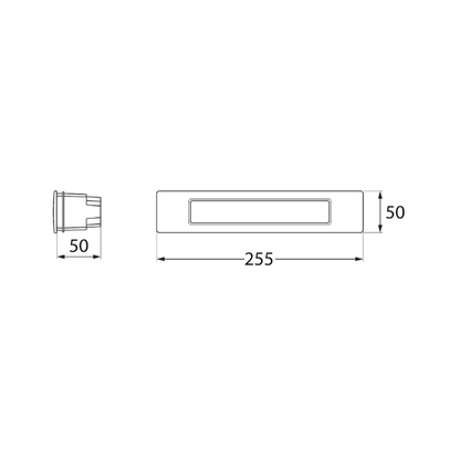 Fumagalli NINA 270 LED Recessed Brick Light Product Dimension