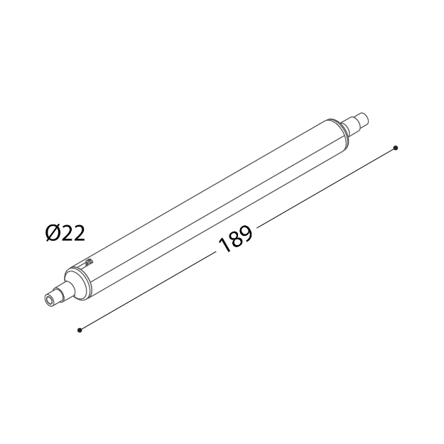 Fumagalli R7s 10.5W LED Lamp Product Dimension