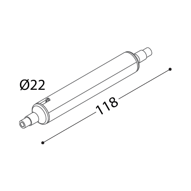 Fumagalli R7s 7.5W LED Lamp Product Dimension