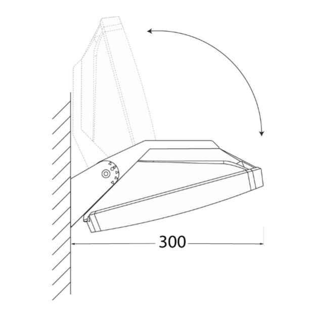 Fumagalli Germana Settable CCT LED Floodlight Product Dimension Down