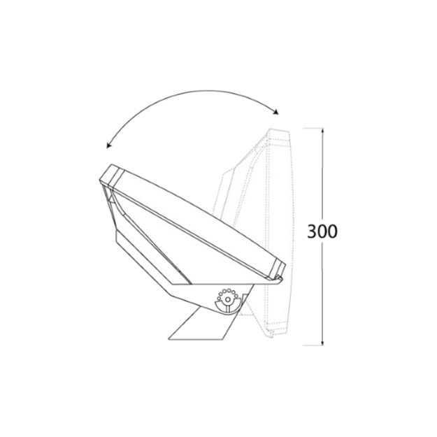 Fumagalli Germana Settable CCT LED Floodlight Product Dimension Up
