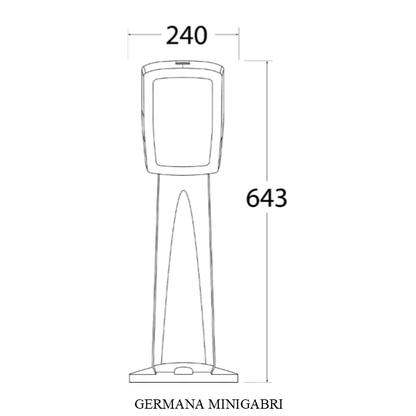 Germana Minigabri Bollard Product Dimension