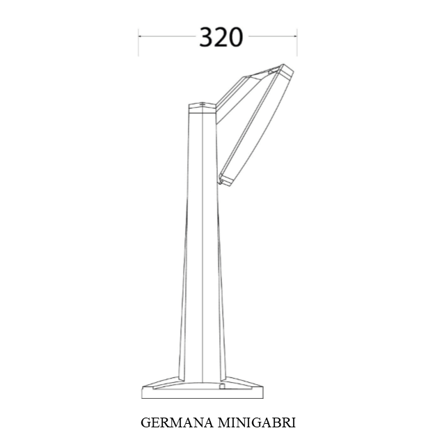 Germana Minigabri Bollard Side Dimension