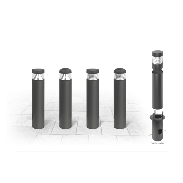 Red Arrow Guard Architectural Bollards - IP68, IK08, LED, 24W, 19W, 14W  Lifestyle Image