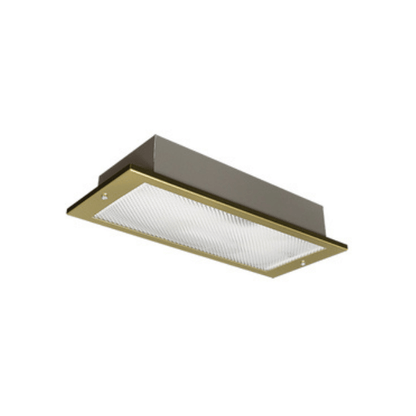Hollinsend LED Emergency Brass Recessed Bulkhead
