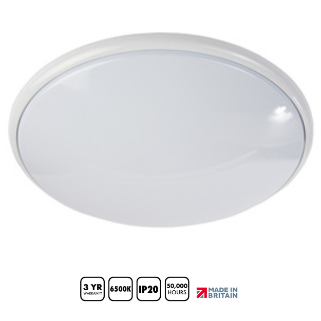 BLE Chelsea IP20 Large Circular Amenity Light White Opal Diffuser