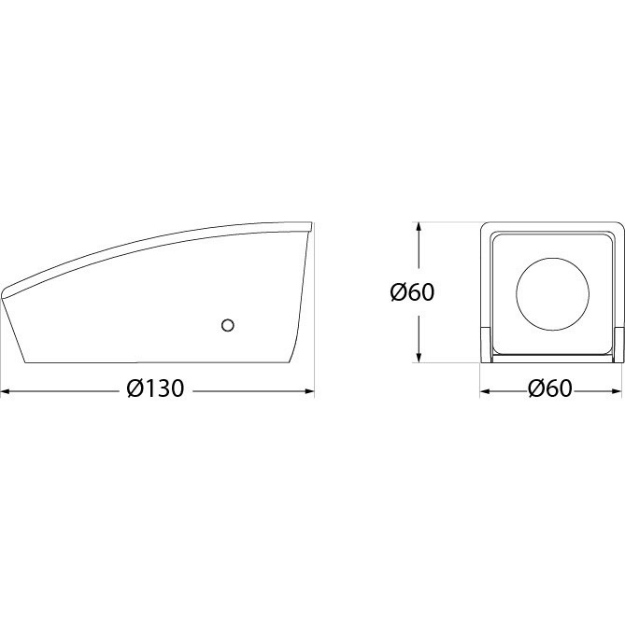 Fumagalli Mamete Square LED Single Wall Light Product Dimension