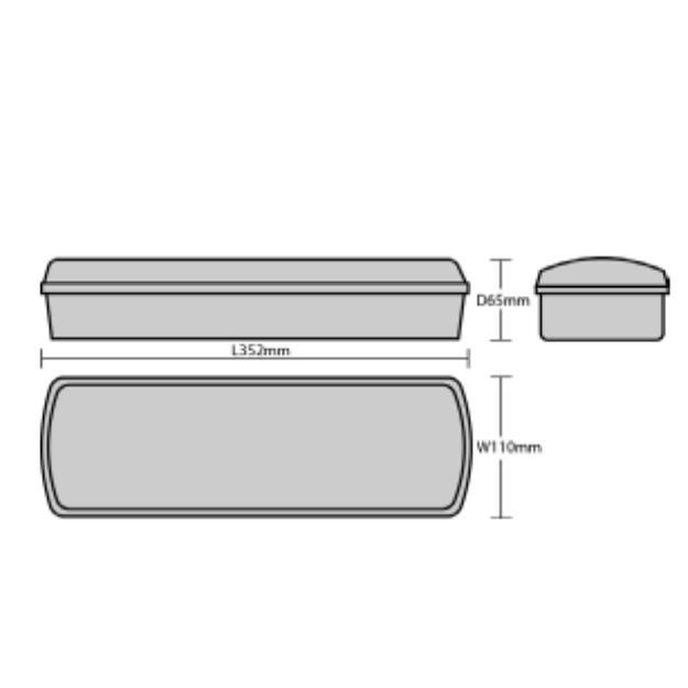 BLE NORFOLK 6w LED Emergency Bulkhead EL-110150 - Dimensions