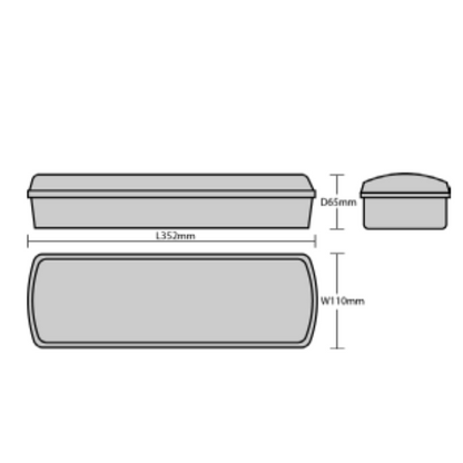 BLE NORFOLK 6w LED Emergency Bulkhead EL-110150 - Dimensions