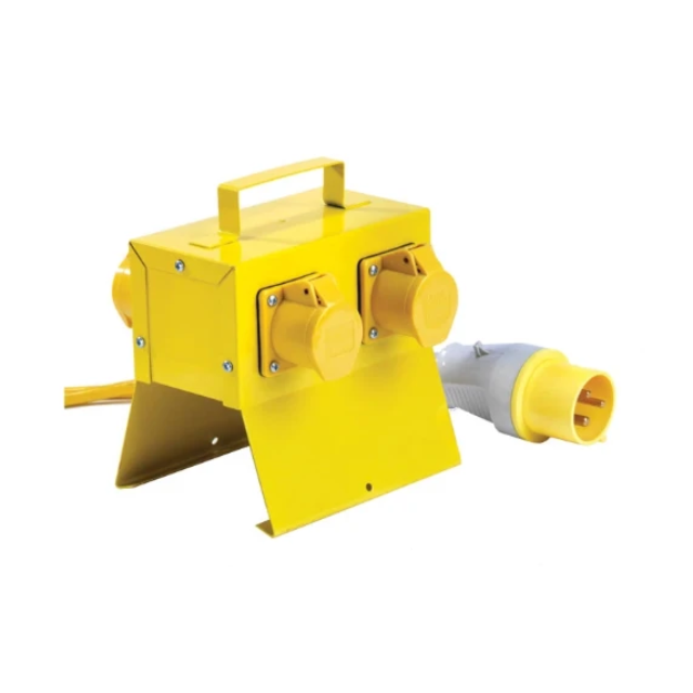 Briticent Power Splitter with Cable - PS45, 4x16A, 110V,  5m lead