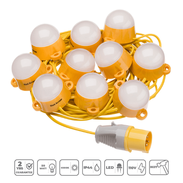 RED ARROW LED Festoon Kits 110V 22m Connectable Festoons - FKF2250W - Spec